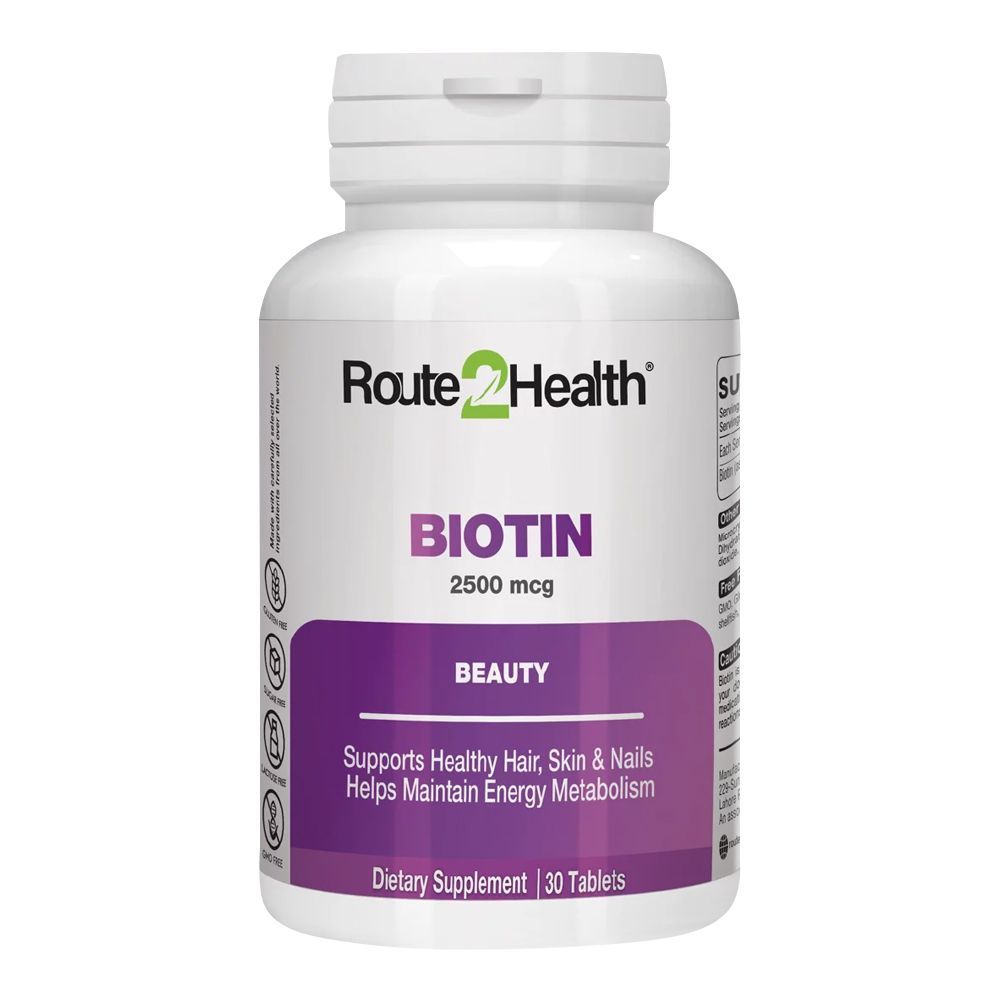 Biotin 2500 30's Tablets (Route2Health)