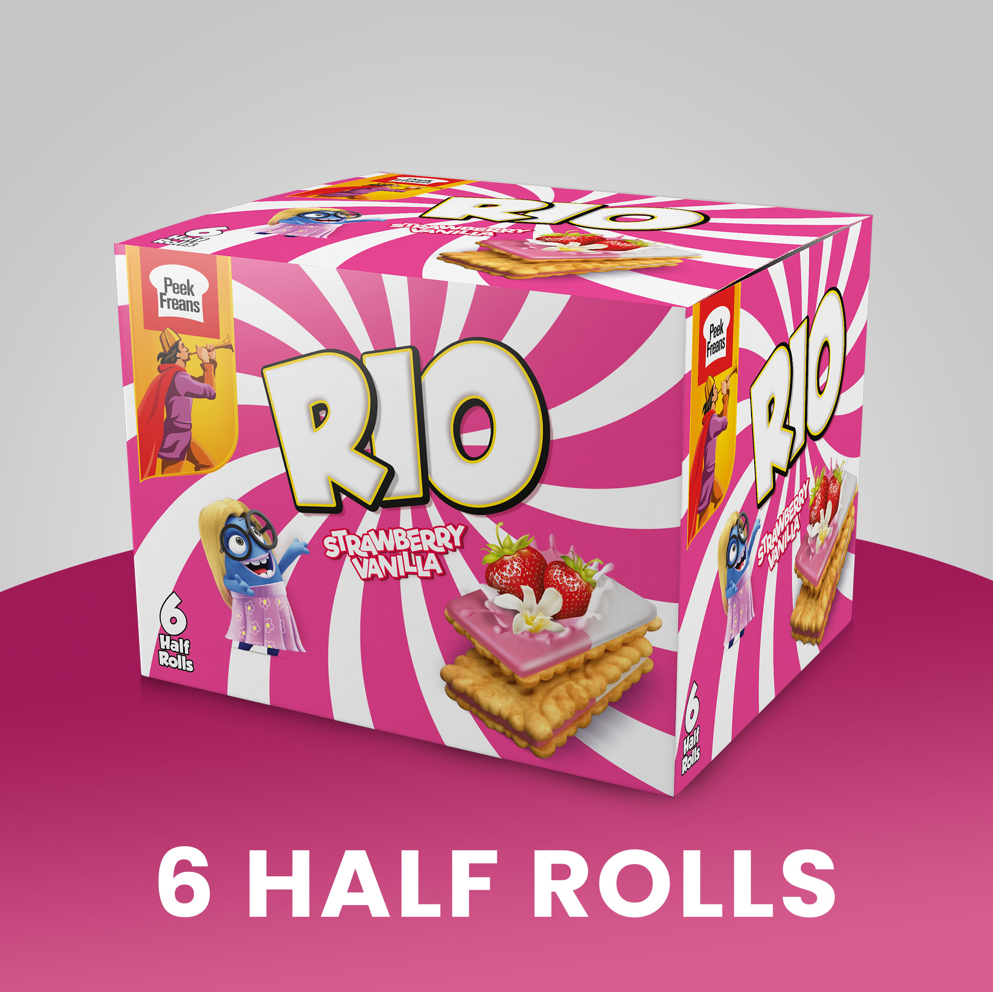 Rio Strawberry Vanilla Half Roll 