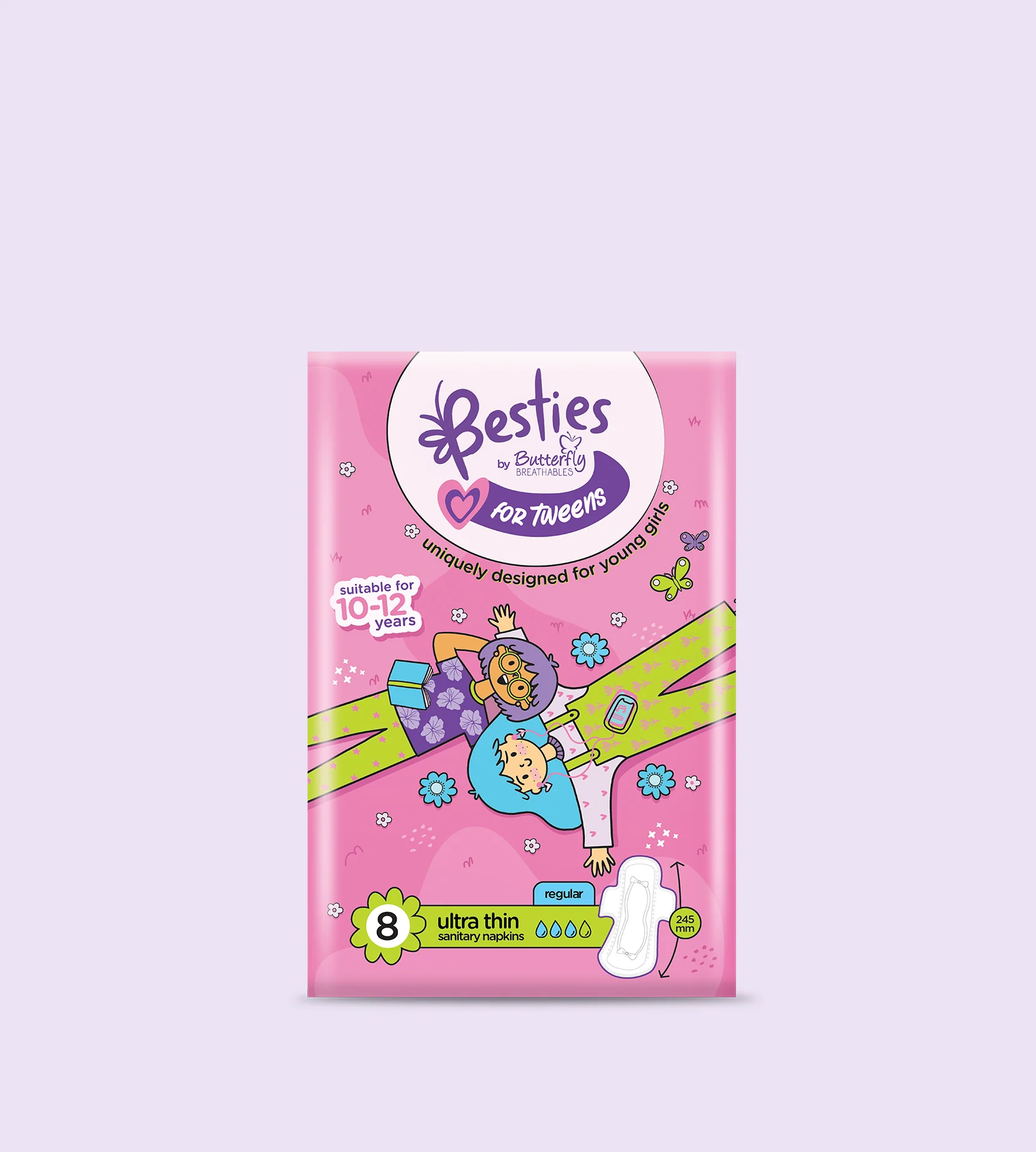 Butterfly Besties For Tweens Ultra Thin 8's