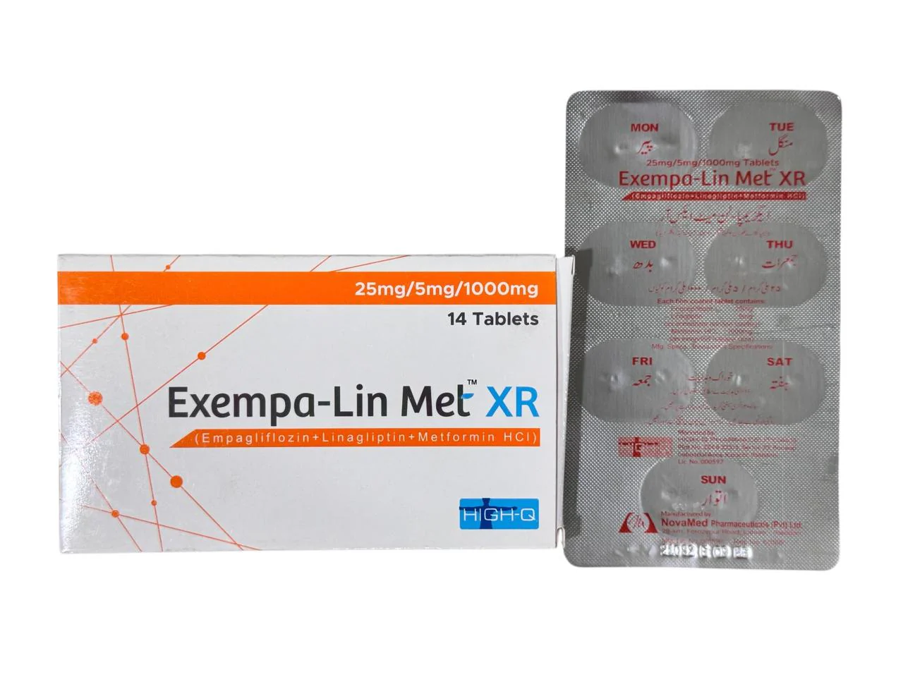 Exempa Lin Met Xr 25/5/1000mg 14's