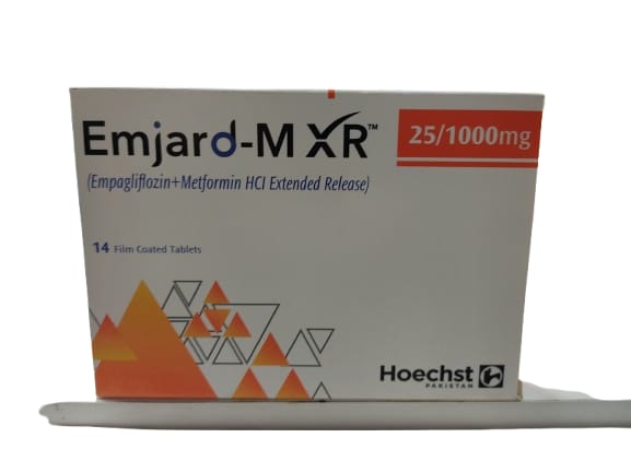 Emjard M Xr 25/1000mg Tab 14's