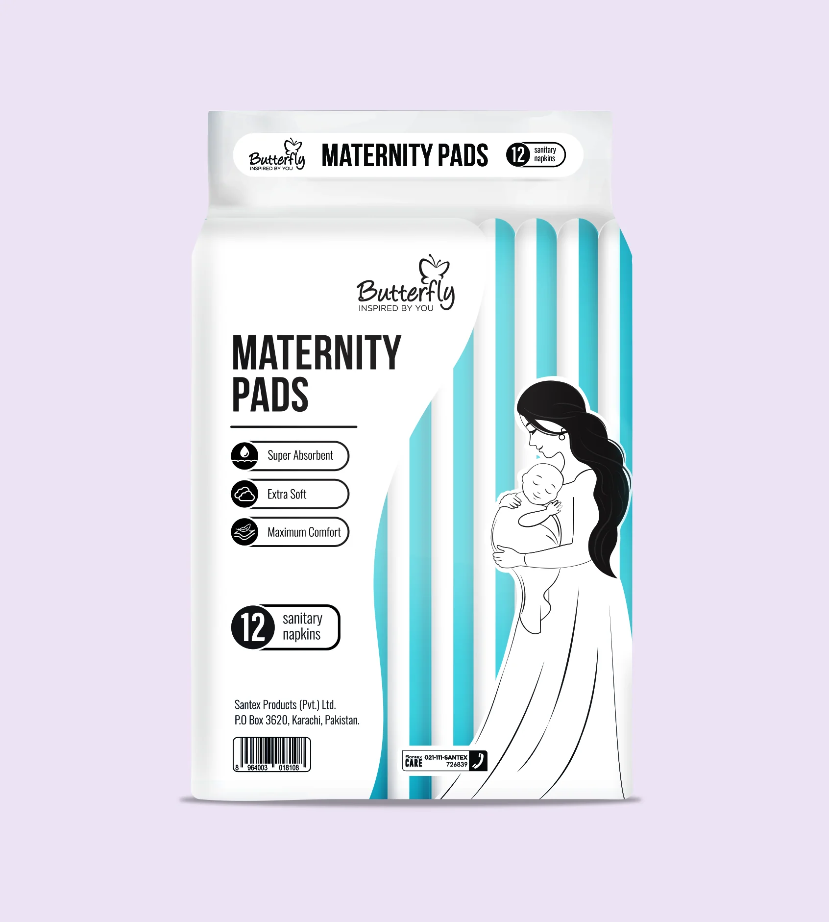 Butterfly Maternity Pads 12's