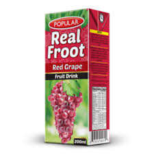 Maza Popular Real Froot Red Grape 200ml