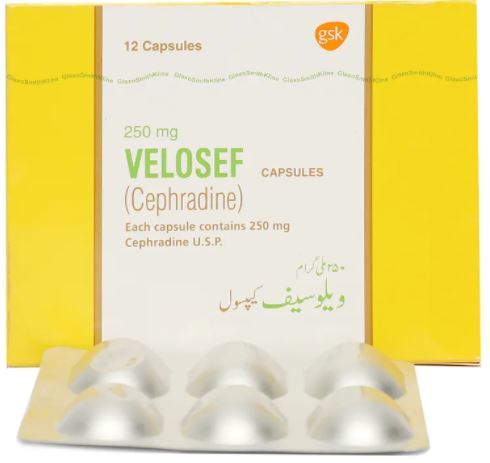 Velosef 250mg Cap 12's