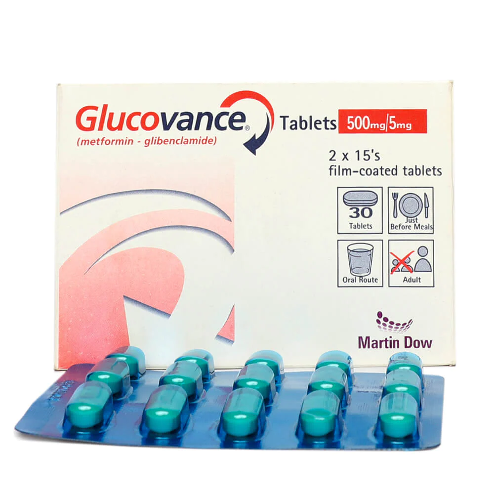 Glucovance  5/500mg Tab 30's