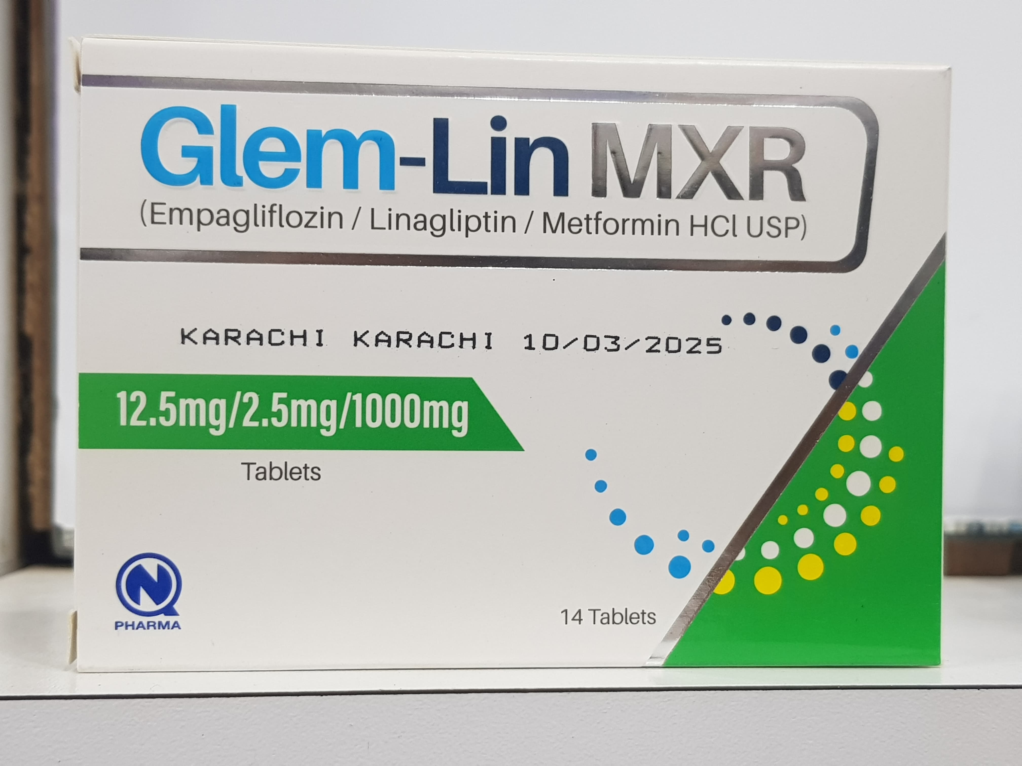 Glem-Lin Mxr 12.5mg/2.5mg/1000mg Tab 14's