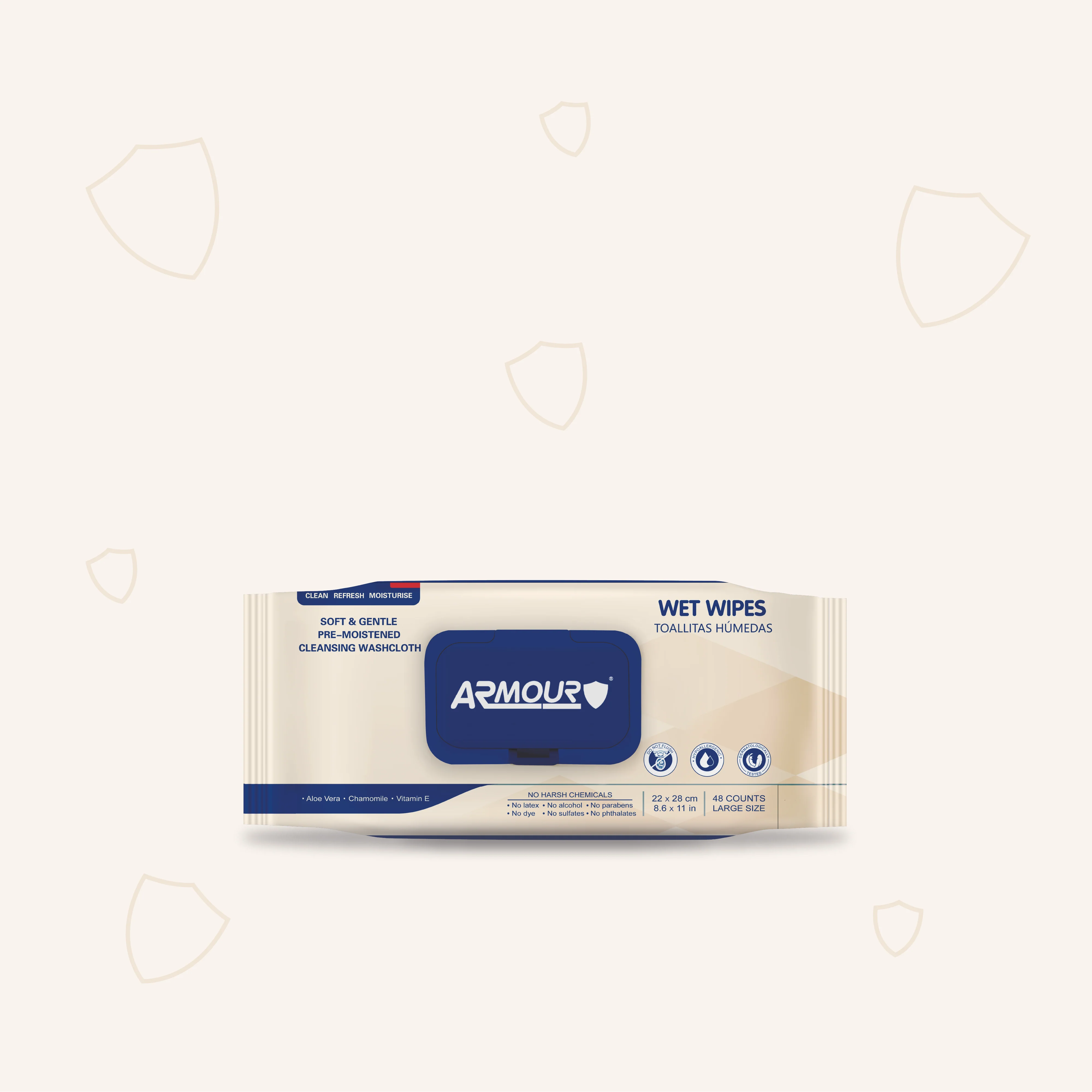Armour Adult Wipes 48