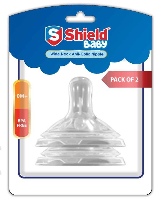 Wide Neck Anti Colic Nipple 2'S