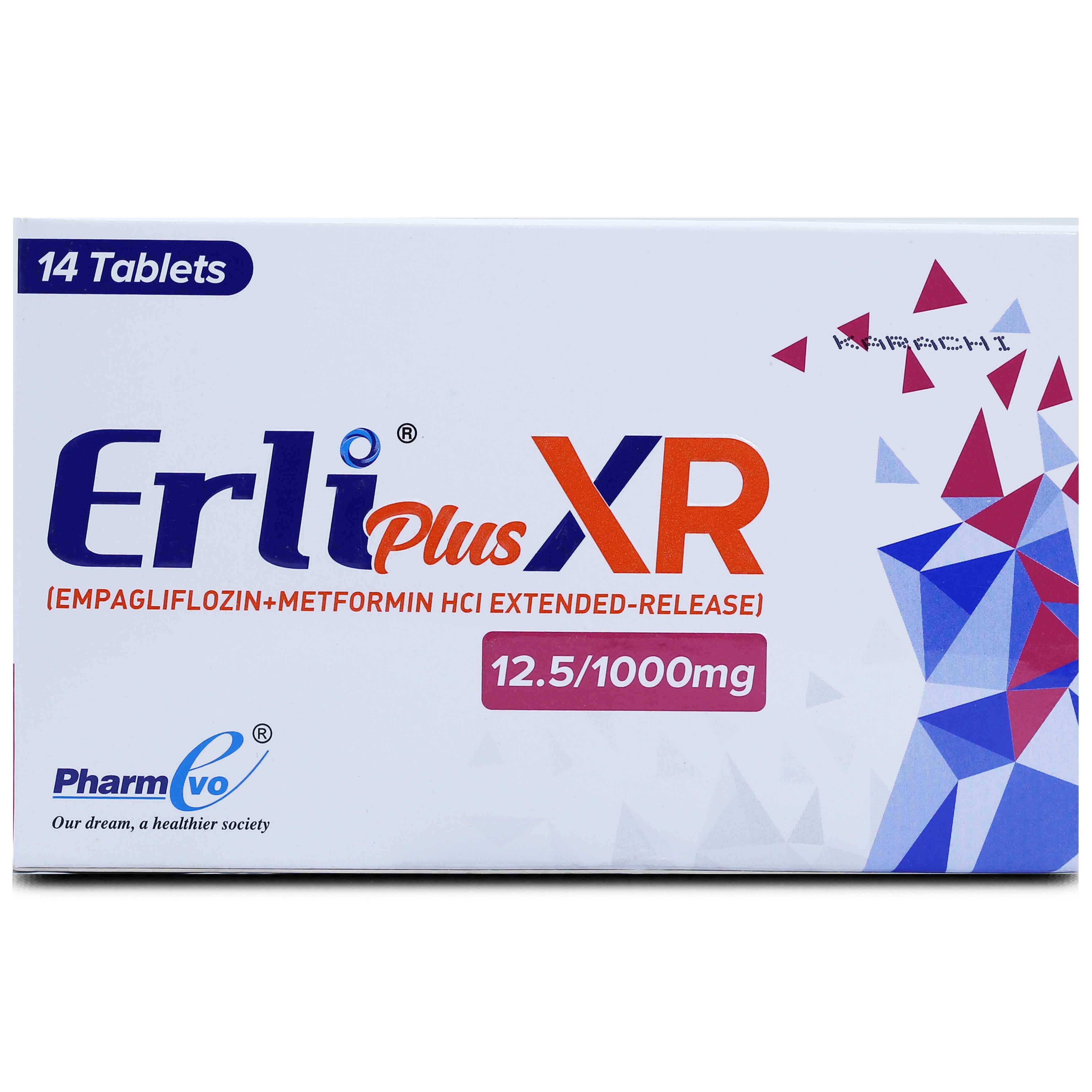 Erli Plus Xr 12.5/1000mg Tab 14's